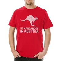 Urban Backwoods Print-Shirt No Kangaroos In Austria Herren T-Shirt Englischlehrer Österreich Fun (1-tlg) Englisch Professor Schule Lehrer