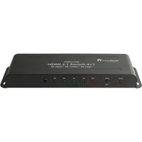 FeinTech HDMI-Splitter VSW14100 HDMI 2.1 Switch 4 In 1 Out, 4K 120Hz, 8k 60Hz, VRR, ALLM mit automatischer Umschaltung, 40 Gbps