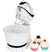 Adler Handmixer AD 4206, 300,00 W, 5 Geschwindigkeiten, mit Rührschüssel, Rührbesen und Knethaken