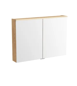 VitrA New Metropole Edge LED-Spiegelschrank mit 2 Spiegeltüren 100 x 18 x 70 cm (BxTxH),67147 67147