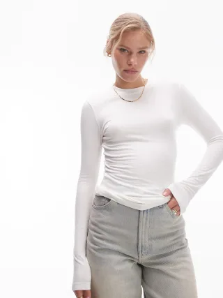 TOPSHOP - TSPREMIUM LS TOP JRS NOOS Snow White - Gr. - XS