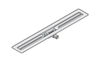 I-DRAIN Korpus Basic 57 mm Tür, 70cm,1Siphon waagr.DN40,Butylklebeband ID4BD07001X1
