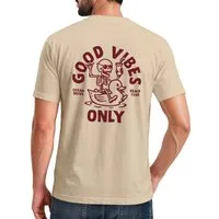 Neverless Print-Shirt Herren T-Shirt Backprint Good Vibes Only Quitsche-Ente Motivprint mit Print