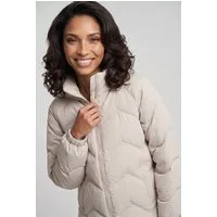 JDY Steppjacke JDYPOWER LONG HOOD PUFFER OTW HAB Kunstfaser