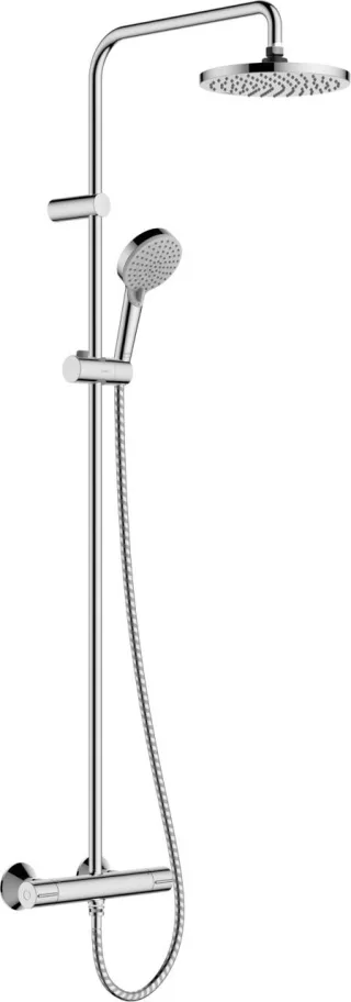 Hansgrohe Showerpipe 200 1jet Vernis Blend EcoSmart chrom mit Brausethermostat, 26089000 26089000