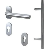 BASI Stoßgriff Stangengriff, Spar-Set, Komplettset, Stoßgriff Länge 600 mm  Abstand/Achsmaß 400 mm, Ø32 mm