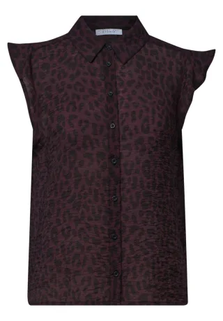 Street One - Blusentop mit Animal-Print violet - Gr. - 34