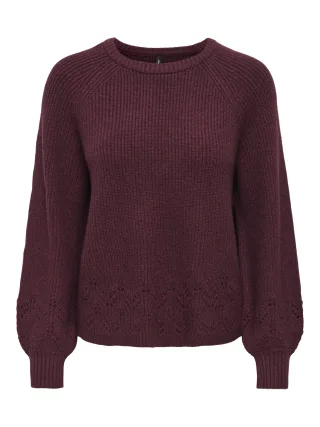ONLY - ONLPRINCESS LS O-NECK DETAIL KNT Fig - Gr. - L