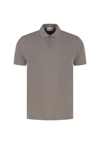 Dstrezzed - DS_Dorian Zip Polo grey brown - Gr. - XL