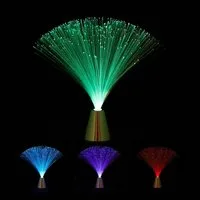 relaxdays LED Dekolicht 10 x Glasfaserlampe mit Farbwechsel, Stimmungslicht mit fließendem Farbwechsel, LED, blau, hellblau, lila, rot, hellgrün, grün