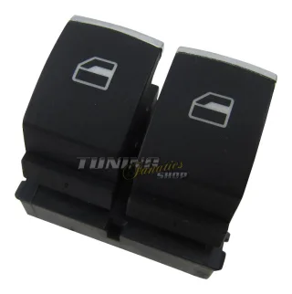 Chrom FH Fensterheber Schalter Taster Fahrerseite 2-EFH für VW Seat