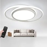 JDONG LED Deckenleuchte Flach Rund Weiß Deckenlampe 24W/36W/54W, Durchmesser 30CM/40CM/50CM, Dimmabr 3000-6000K, LED fest integriert, 3000K Warmweiß, für Schlafzimmer Küche Keller Balkon Büro Wohnzimmer