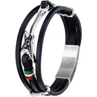 UNIQAL.de Armband Magnetverschluss – Stylische Armbänder mit Verlängerung (Echtes Leder & Edelstahl, – handgefertigt, minimalistisch, Rock Gitarre & Infinity Design), – Unisex Armband als Geschenkidee für Damen & Herren