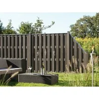 TraumGarten Zaunpfosten WPC Zaunpfosten Anthrazit 200 cm - WPC Pfosten