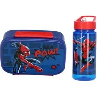 Spiderman Lunchbox Spider-Man Lunch Set Brotdose Trinkflasche Kinder, (1 x Brotdose, 1x Trinkflasche), Brotdose & Trinkflasche