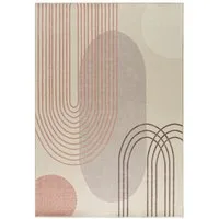 Mazovia Designteppich Geometrisch Wohnzimmer, 80 x 150 cm, Fußbodenheizung