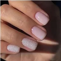 LuxusKollektion Kunstfingernägel 24 Press on Nägel Kurz Glitzer Rosa French Künstliche Nägel Glossy