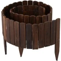 relaxdays Beetbegrenzung Beeteinfassung Holz flexibel, L