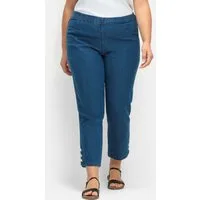 Sieh an! Bequeme Jeans 7/8-Jeans komfortabel mit Schlupfbund und Knöpfen am Saum