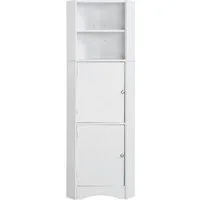 Merax Eckschrank mit Einlegböden,Badezimmerschrank,Badkommode,155cm