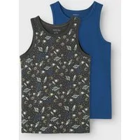 Name It Unterhemd NKMTANK TOP 2P IRON SPACE NOOS (Packung, 2-St)