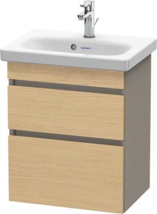 Duravit DuraStyle Waschtischunterbau wandhängend Natur Eiche & Basalt Matt 500x368x610 mm - DS640303 DS640303043