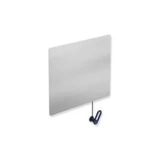Hewi Kippspiegel 801.01.10050 600x540x6mm, mit Halter/Griff, stahlblau
