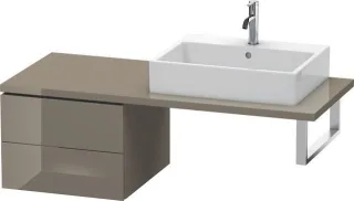 Duravit L-Cube Unterschrank für Konsole Flanell Grau Hochglanz 520x547x400 mm - LC583708989 LC583708989
