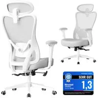 SONGMICS Bürostuhl, ergonomisch, Schreibtischstuhl, Computerstuhl, verstellbare Kopfstütze