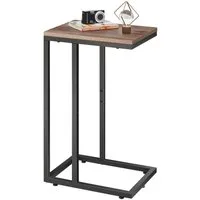 WLIVE Beistelltisch C Form, Nachttisch für Schlafzimmer, Wohnzimmer, (38,5 x 28,8 x 63,3 cm), Beistelltische mit Metallrahmen, Wohnzimmer Tisch für Couch, Sofa