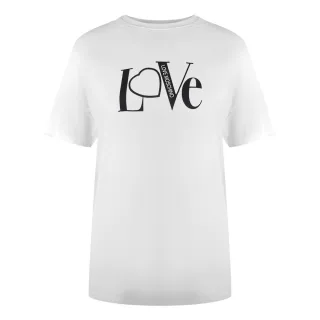 Love Moschino - T-Shirt für Damen, Baumwolle (Weiß)