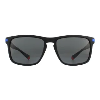 Polaroid Rectangle Mens Matte Black Blue Gris Gris Polarisé