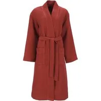Vossen Bademantel Siam, ideal für Sauna & Spa, Hotelbademantel, Morgenmantel, Langform, Baumwoll-Mix, Kimono-Kragen, Gürtel, Waffelpique