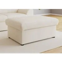 DOMO collection Hocker Topper, mit Wellenunterfederung, auf Kunststoffgleitern