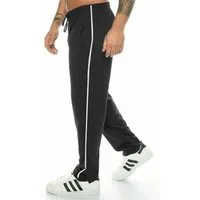Kendindza Collection Jogginghose Thermo Fleece Sporthose Winter Jogginghose Baumwolle Trainingshose Sport Jogger mit Streifen