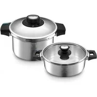 Karaca Schnellkochtopf Karaca Quick & Safe Induktions Schnellkochtopf Set, Edelstahl, (2-tlg)