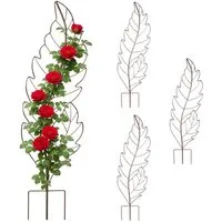 relaxdays Rankgitter Blatt im Set, 4er Pack