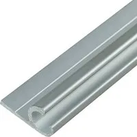 LYSEL® U-Laufschiene Kederschiene Kederleiste Aluminium 45° eloxiert für 5-9mm Keder L: 1m, (1-tlg), 1000 x 15 x 30 mm [L x B x H]