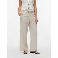 Vero Moda Schlupfhose VMCAIA MW WIDE PANT WVN NOOS Baumwollmischung, oversize, mit Leinen