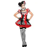 Leg Avenue Clown-Kostüm Harlekina Clown - Karneval und Faschingskostüm, Ein funkelnder Stern im Zirkuszelt!