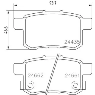 Hella Bremsbel?ge hinten Honda Accord 8 9