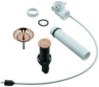 GROHE Zugstangen-Ablaufgarnitur 40986 Push-Exzenter f. Spülen warm sunset geb., 40986DL0 40986DL0