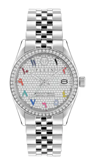 Philipp Plein Date Superlative Silber Damen Armbanduhr PWYAA0723