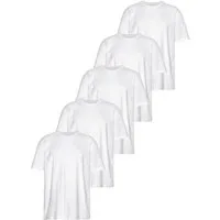 Man's World Rundhalsshirt (5er-Pack) Kurzarm, Regular Fit, unifarben, Rundhals, aus Baumwolle
