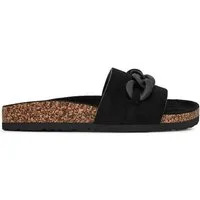 DeeZee Deezee Damen Flip-Flops Schwarz S113 Badepantolette
