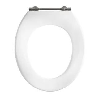 Pressalit WC-Sitz 53011-BY3999 weiß polygiene, ohne Deckel, Standard, Spezialscharnier BY3, fest, Edelstahl