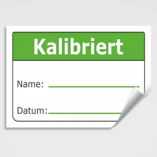 Aufkleber Kalibriert