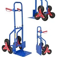 Juskys Treppensackkarre Treppensackkarre, klappbar Treppensteiger, Hartgummireifen, Stahlrahmen, bis 100 kg