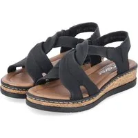 Rieker Rieker V4161-00 Damen Synthetik black Sandalette