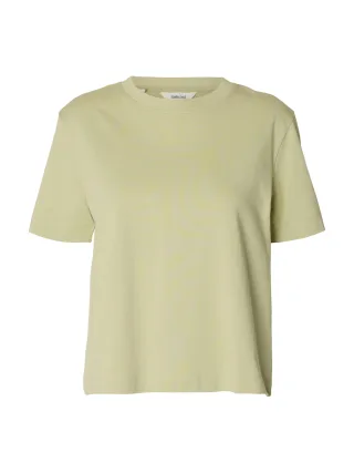 selected women - SLWESSENTIAL SS BOXY TEE NOOS Lint - Gr. - XS